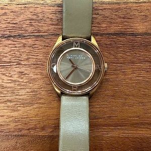 Marc by Marc Jacobs leather strap watch